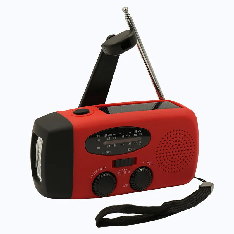AM/FM/NOAA Emergency Hand Crank Solar Weather Radio Power Bank