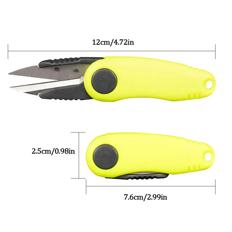 Quick Knot Tool Shrimp Shape Foldable Fishing Scissors