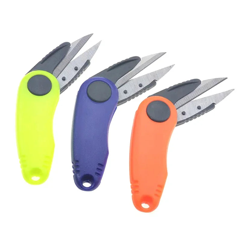 Quick Knot Tool Shrimp Shape Foldable Fishing Scissors